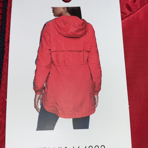 Tommy Hilfiger Long Windbreaker Hooded Rain Jacket - Picture 8 of 14